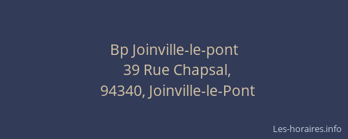 Bp Joinville-le-pont