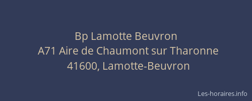 Bp Lamotte Beuvron