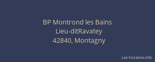 BP Montrond les Bains