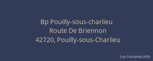 Bp Pouilly-sous-charlieu