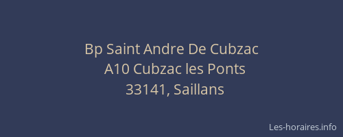 Bp Saint Andre De Cubzac