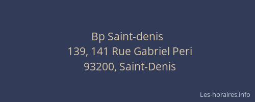 Bp Saint-denis