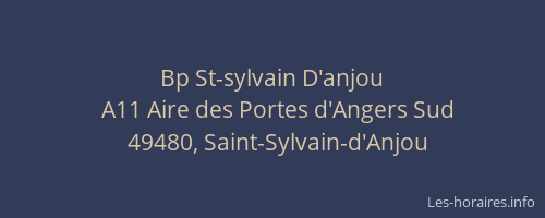 Bp St-sylvain D'anjou