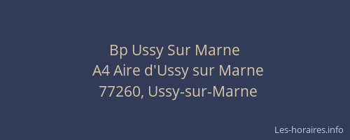 Bp Ussy Sur Marne