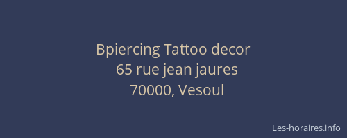 Bpiercing Tattoo decor