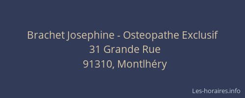 Brachet Josephine - Osteopathe Exclusif