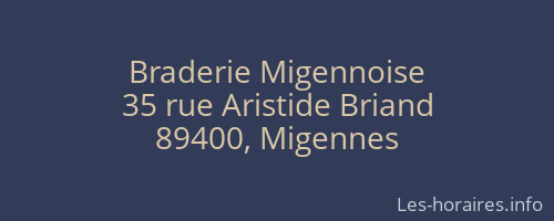 Braderie Migennoise