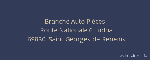 Branche Auto Pièces