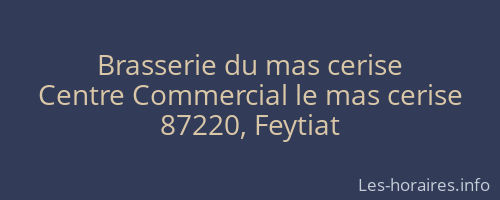 Brasserie du mas cerise