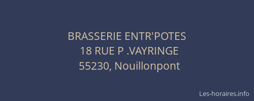 BRASSERIE ENTR'POTES