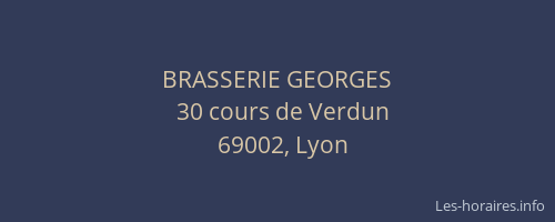 BRASSERIE GEORGES