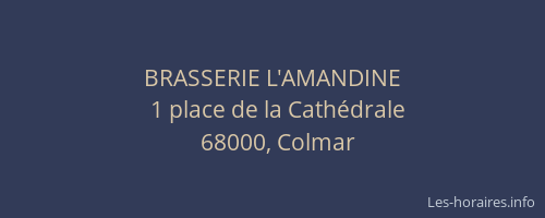 BRASSERIE L'AMANDINE