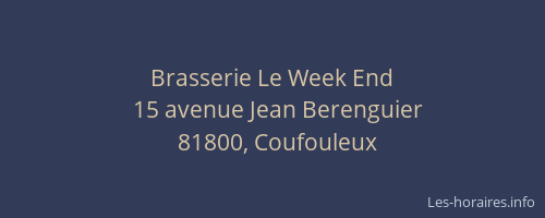 Brasserie Le Week End