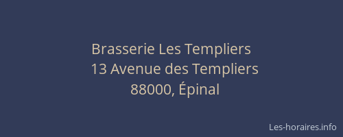 Brasserie Les Templiers