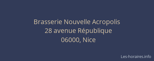 Brasserie Nouvelle Acropolis