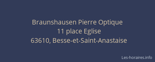 Braunshausen Pierre Optique