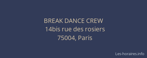 BREAK DANCE CREW