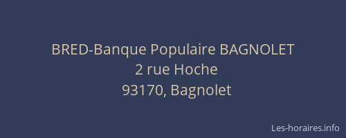 BRED-Banque Populaire BAGNOLET
