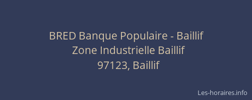 BRED Banque Populaire - Baillif