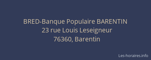 BRED-Banque Populaire BARENTIN