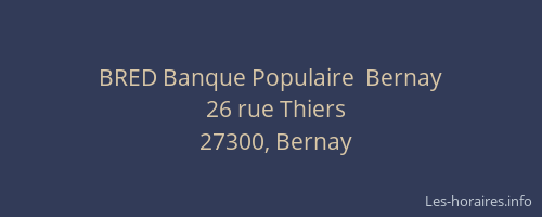 BRED Banque Populaire  Bernay