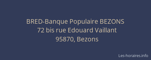 BRED-Banque Populaire BEZONS