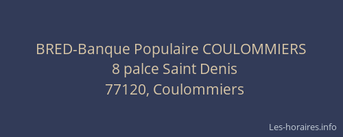 BRED-Banque Populaire COULOMMIERS