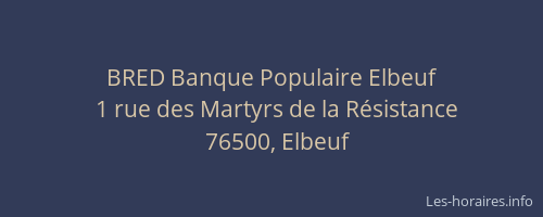 BRED Banque Populaire Elbeuf