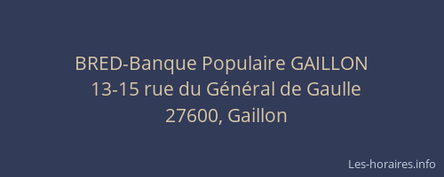 BRED-Banque Populaire GAILLON