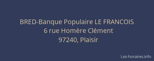 BRED-Banque Populaire LE FRANCOIS