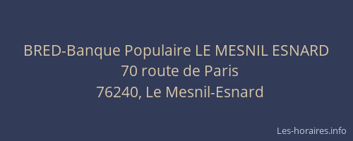 BRED-Banque Populaire LE MESNIL ESNARD