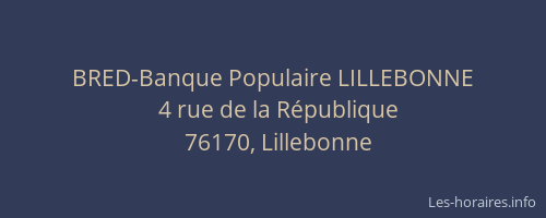 BRED-Banque Populaire LILLEBONNE