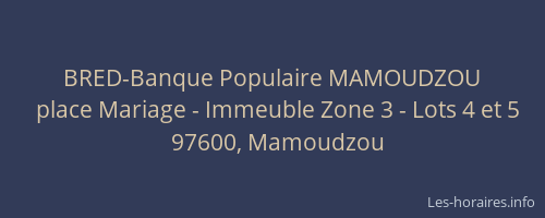 BRED-Banque Populaire MAMOUDZOU