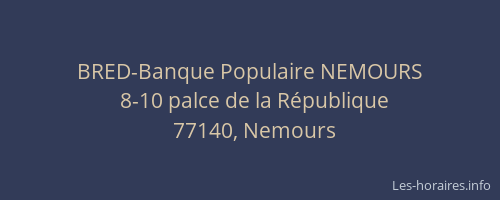 BRED-Banque Populaire NEMOURS