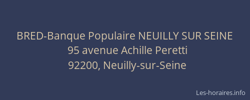 BRED-Banque Populaire NEUILLY SUR SEINE