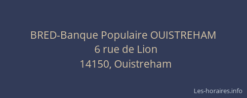 BRED-Banque Populaire OUISTREHAM
