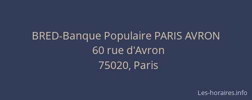 BRED-Banque Populaire PARIS AVRON