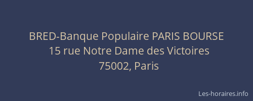 BRED-Banque Populaire PARIS BOURSE