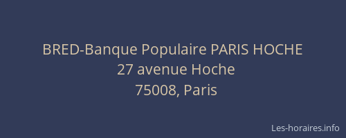 BRED-Banque Populaire PARIS HOCHE