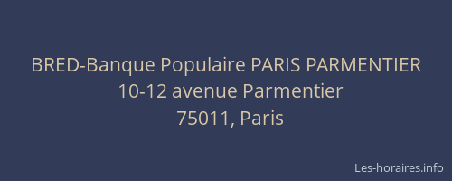 BRED-Banque Populaire PARIS PARMENTIER