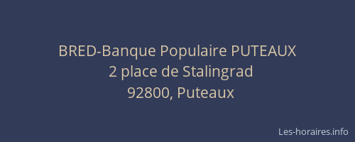 BRED-Banque Populaire PUTEAUX