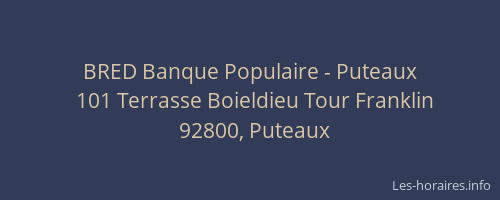 BRED Banque Populaire - Puteaux