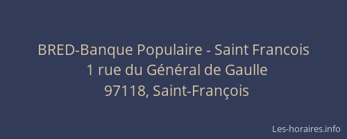 BRED-Banque Populaire - Saint Francois