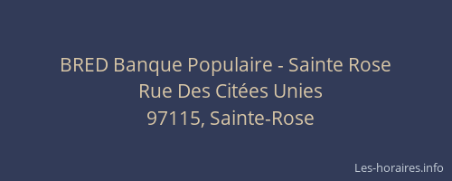BRED Banque Populaire - Sainte Rose