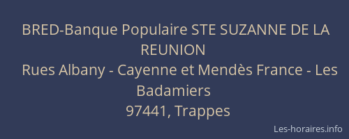 BRED-Banque Populaire STE SUZANNE DE LA REUNION
