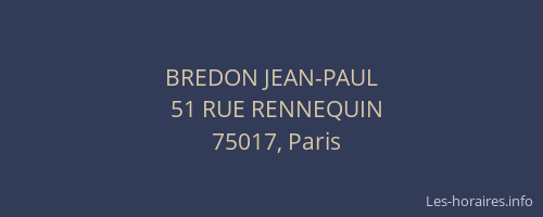 BREDON JEAN-PAUL