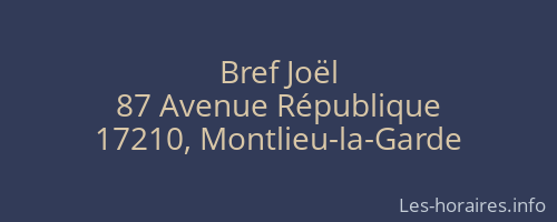 Bref Joël