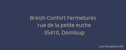 Breizh Confort Fermetures