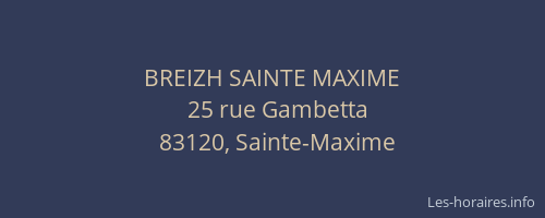 BREIZH SAINTE MAXIME