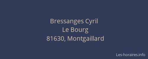 Bressanges Cyril